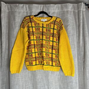 Vintage Jack‎ Winter Handknit Bright Ski Lodge Cozy Sweater Women’s Size Large